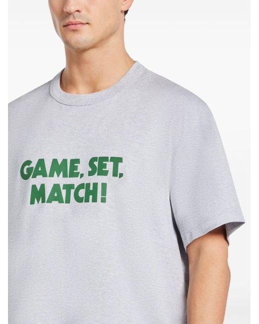 T-shirt con stampa di Lacoste in Gray da Uomo