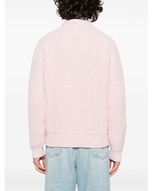 Gucci Pink Chunky-knit Wool Jumper for men