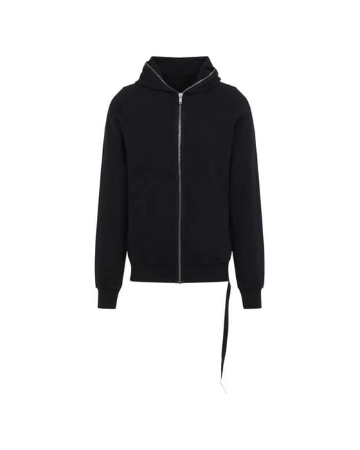 Rick Owens Black Zip-Up Hoodie for men