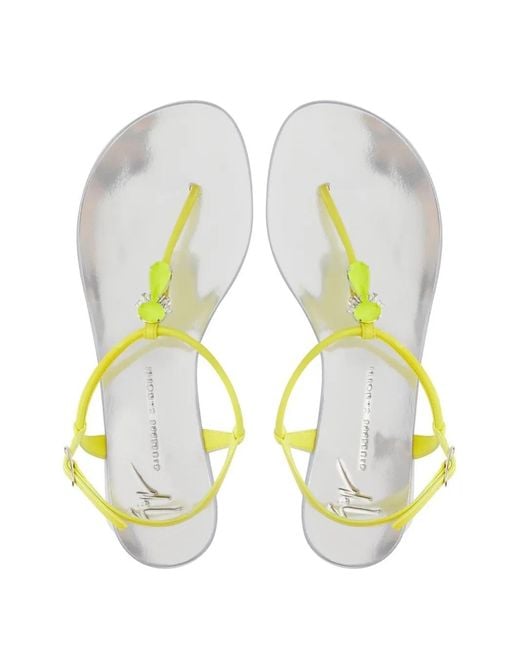 Giuseppe Zanotti Green Sybella T-Bar Sandals