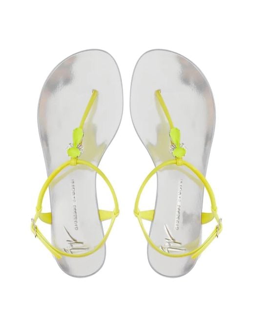 Giuseppe Zanotti Green Sybella T-Bar Sandals