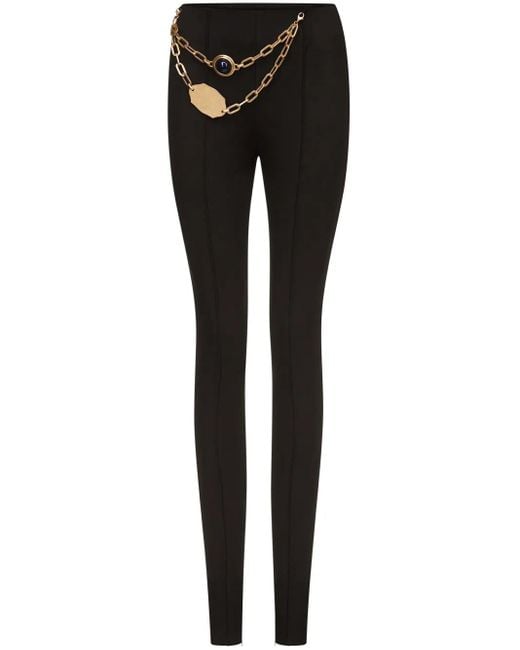 Area Black Chain Plate Leggings