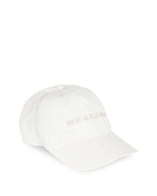 Weekend by Maxmara White Embroidered Baseball Cap