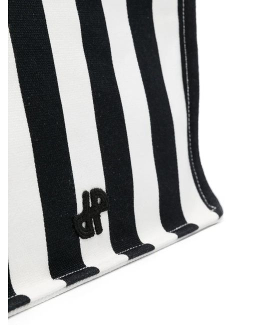 Patou Black Jp Canvas Small Tote Bag