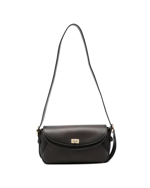 Sandro Black Sac Porté Épaule Médium En Cuir Le Mambo