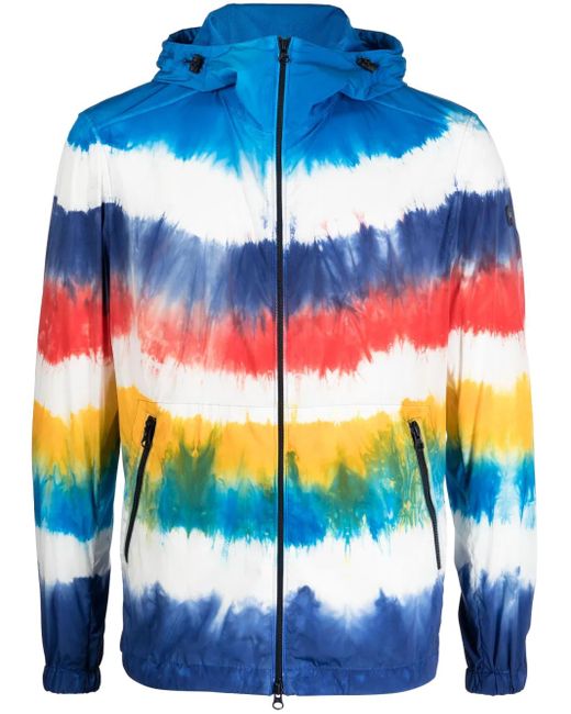 Paul & Shark Blue Logo-Patch Stretch-Design Collar Jacket for men