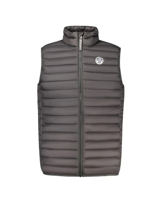 North Sails Gesteppte Weste Mit Logo-Patch in Gray für Herren