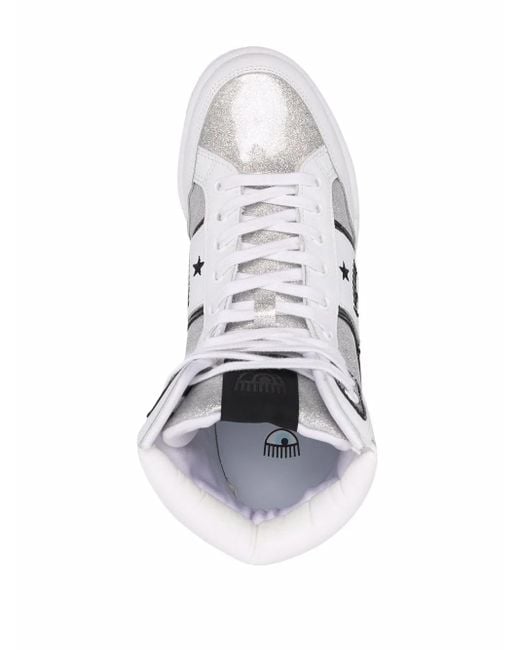 Chiara Ferragni Multicolor Leather Logo Sneakers