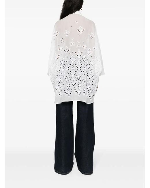 Ermanno Scervino White Broderie Anglaise Shirt