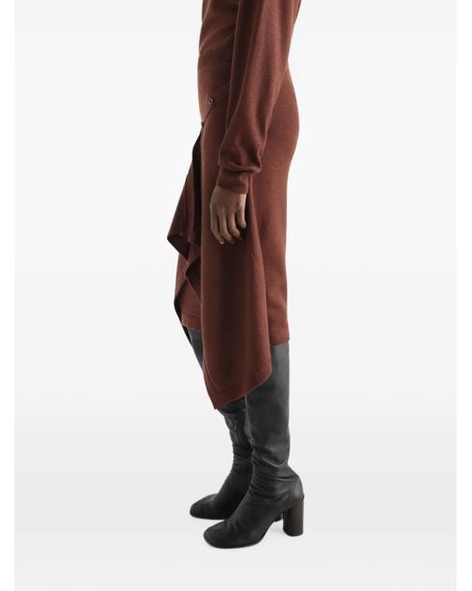 Lemaire Brown Buttoned Skirt