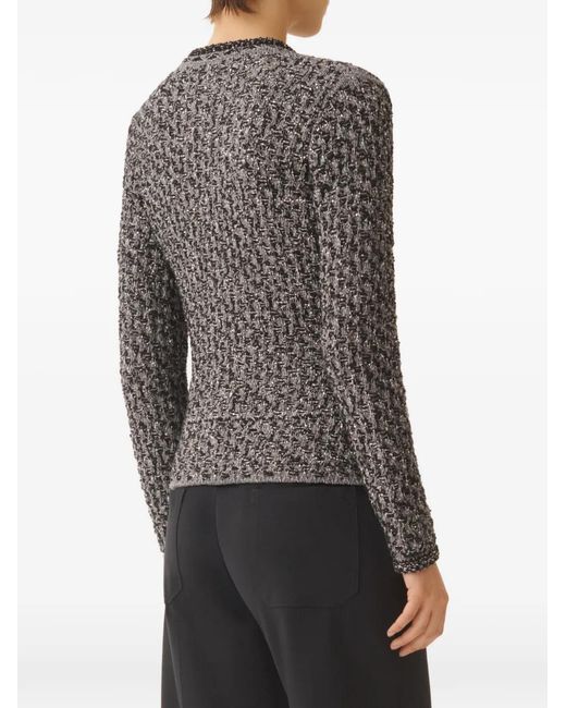 Fabiana Filippi Black Sequin-Effect Tweed Jacket