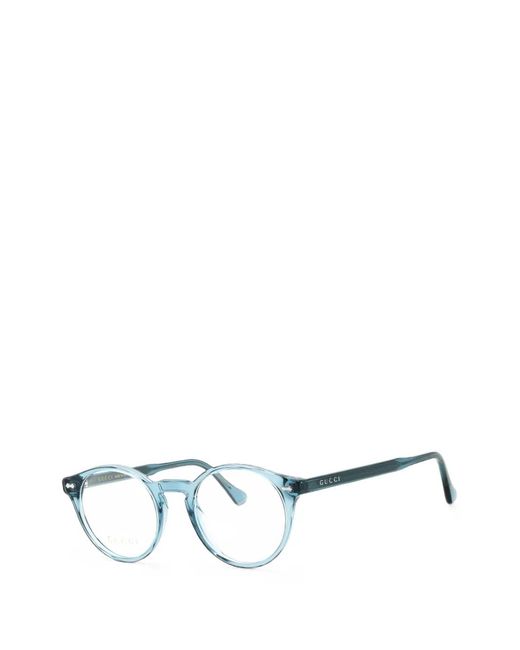 Gucci Blue Round-Frame Glasses