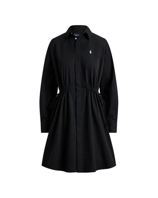 Polo Ralph Lauren Black Mini Long-Sleeve Day Dress