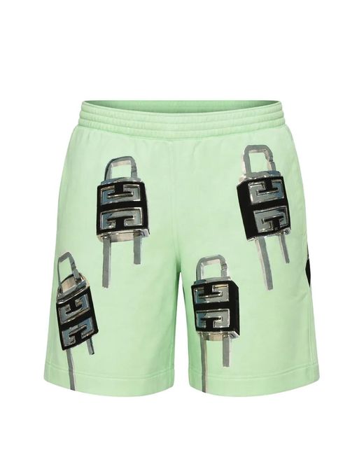 Givenchy Shorts Met Print in het Green voor heren