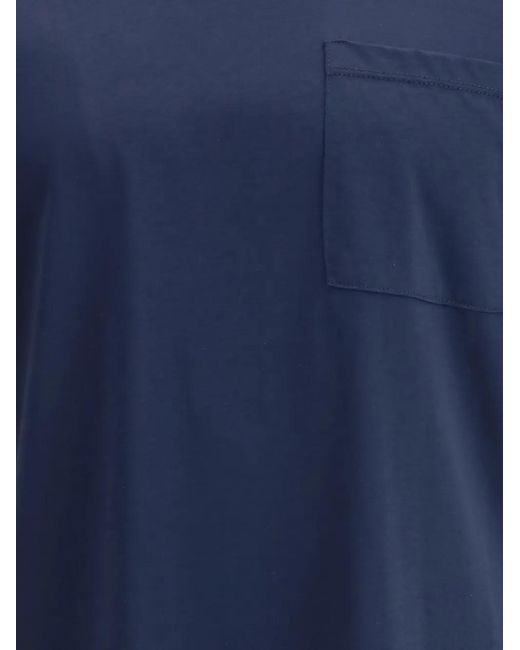 Cruna Blue Crew Neck Pocket T-Shirt for men