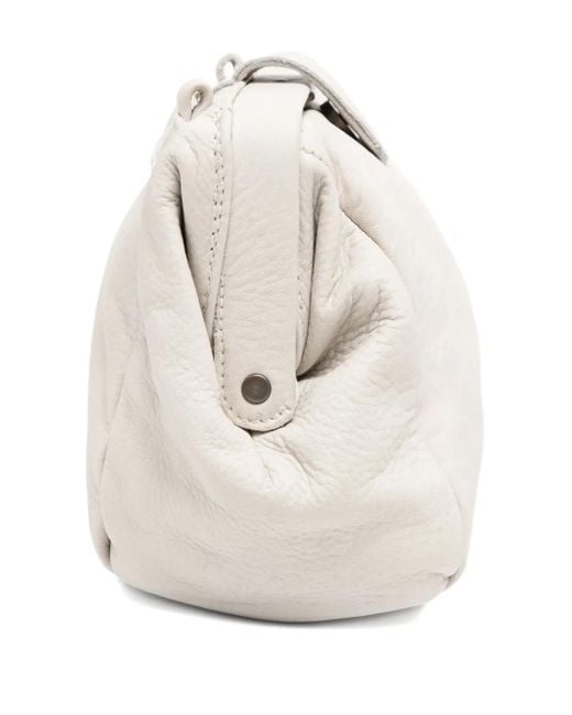 SOMMET White Flap-Closure Satchel Bag