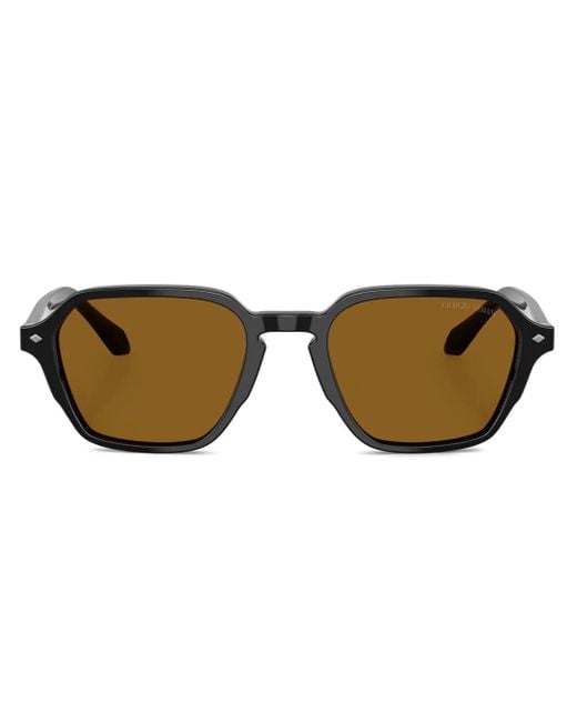 Giorgio Armani Brown Square-Frame Sunglasses for men