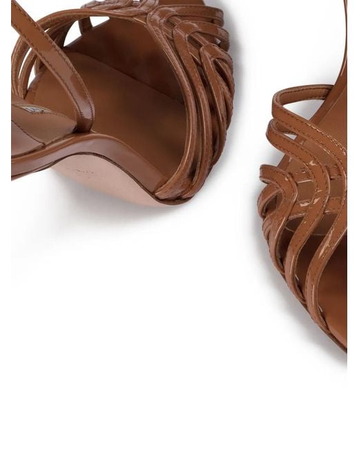 Le Silla Brown Embrace Ankle-Strap Sandals