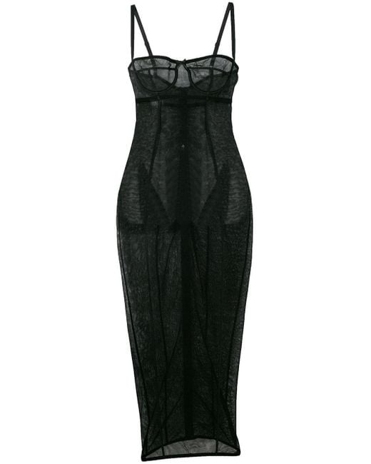 Dolce & Gabbana Black Sheer Mesh Dress