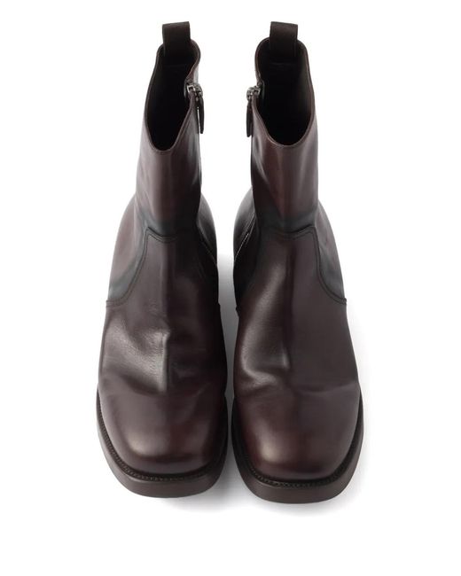 Prada Black 40Mm Pull-Tab Zip Boots