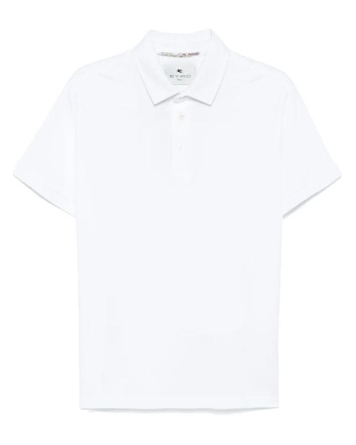 メンズ Etro Pegaso ポロシャツ White