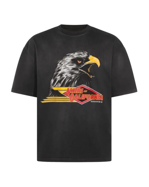 Amiri Black Eagle Oversized T-Shirt for men