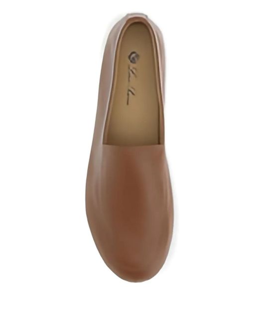 Loro Piana Brown Leather Loafers