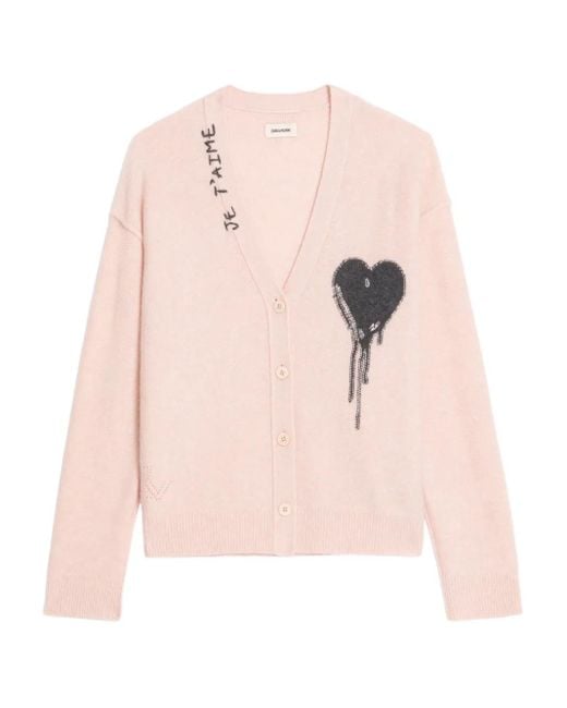 Zadig & Voltaire Pink Mirkaz Cashmere Cardigan