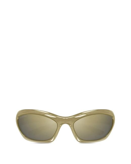 Balenciaga Green Oval-Frame Sunglasses
