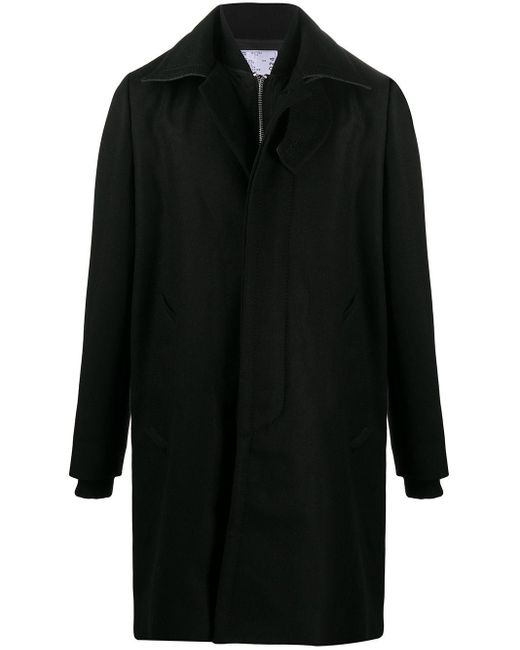 Sacai ウール シングルコート カラー: ブラック メンズ - Lyst