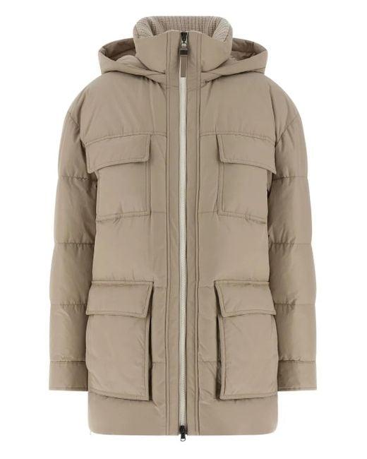 Brunello Cucinelli Women's Natural Quilted Padded Coat