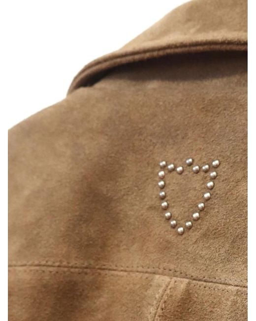 HTC Brown Francisville Studded Suede Jacket