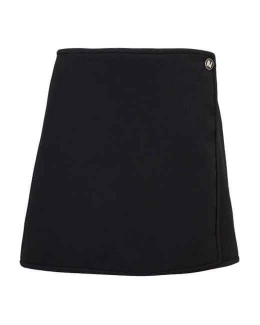 MSGM Black Button-Fastening Mini Skirt