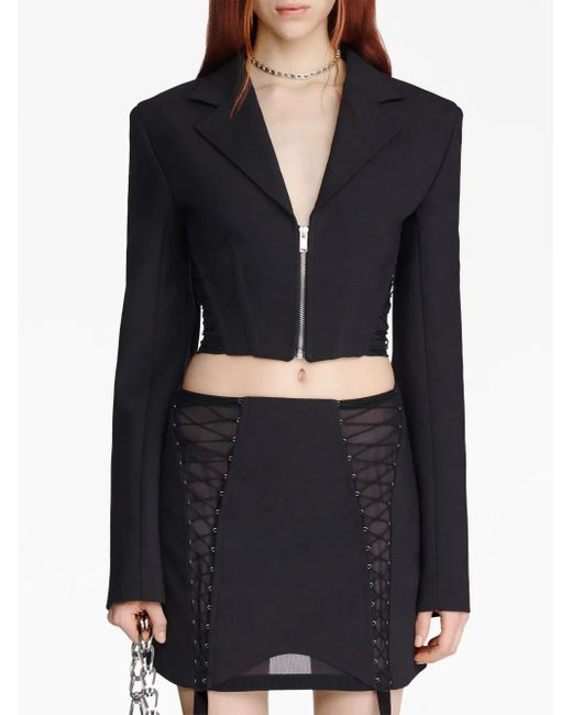 Dion Lee Cropped Blazer in het Black