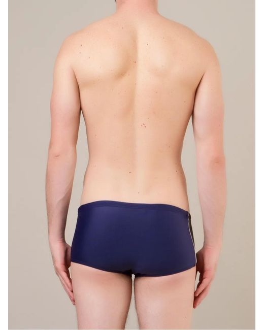 Amir Slama Blue Panelled Swimming Trunks for men