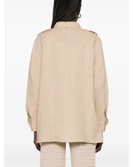 Eleventy Natural Linen Shirt