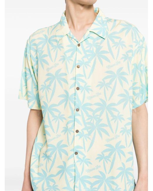Mauna Kea Green Palm Tree-print Shirt for men