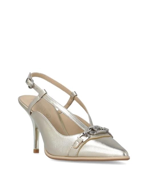 Pinko White Escarpins Lady À Bride Arrière