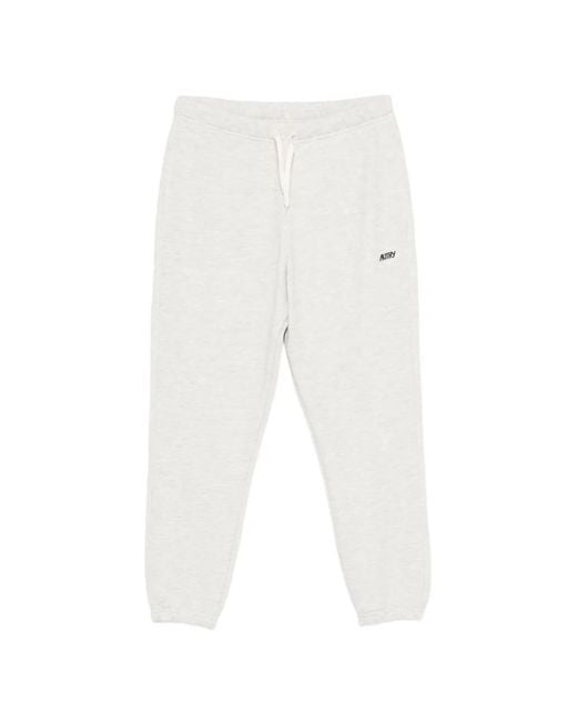 Autry White Logo-Embroidered Drawstring Track Pants for men