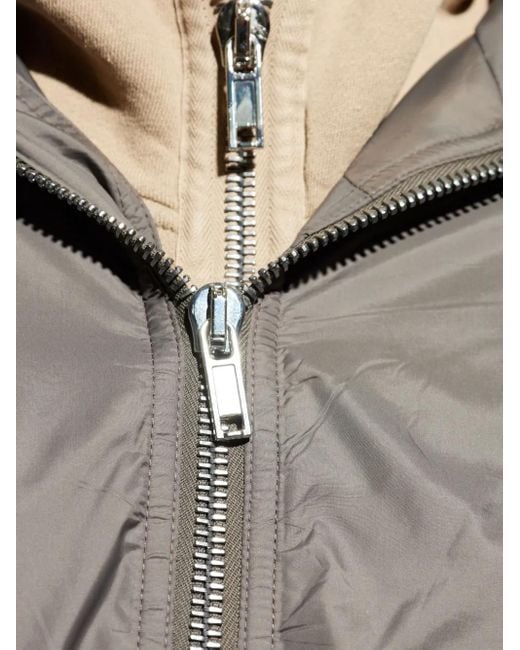 Rick Owens Kapuzenmantel Mit Reißverschluss in Gray für Herren