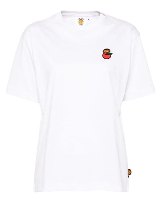 A Bathing Ape White Printed T-Shirt