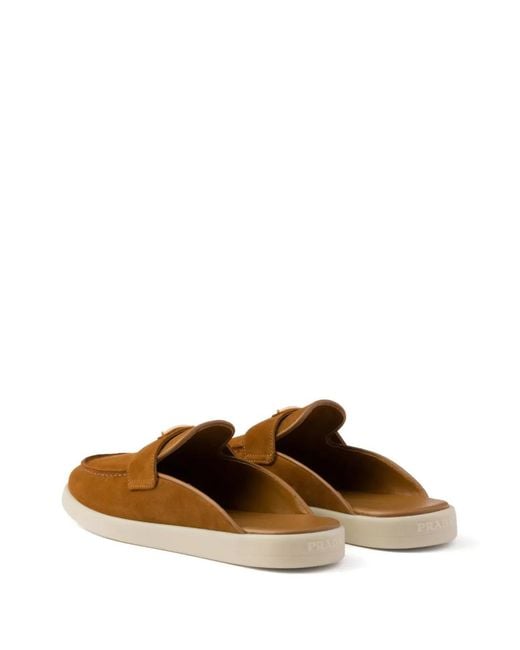 Prada Brown Suede Mules
