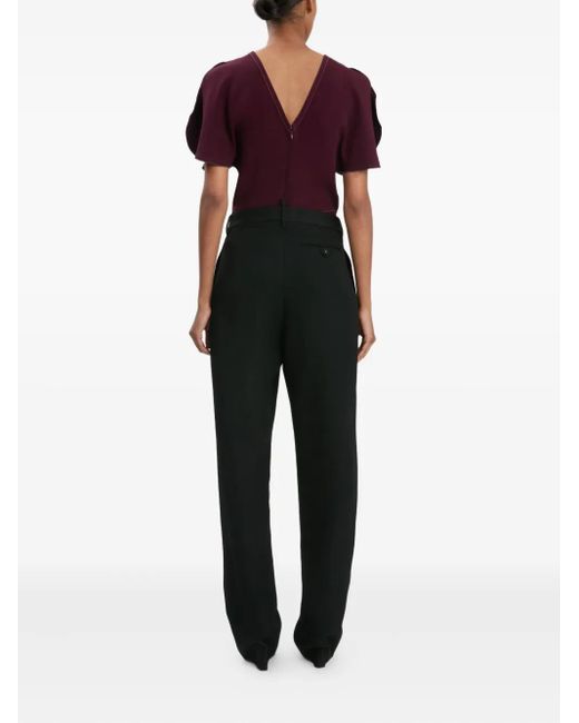 Victoria Beckham Black Tailored Trousers With High Waist