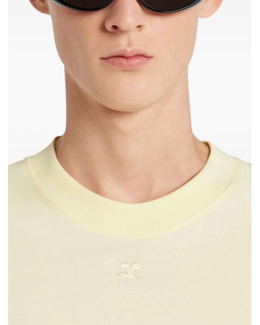 Courreges Natural Ac-Logo T-Shirt for men