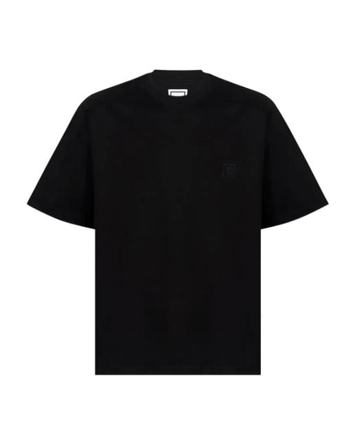 Wooyoungmi Black Abstract-Print T-Shirt for men