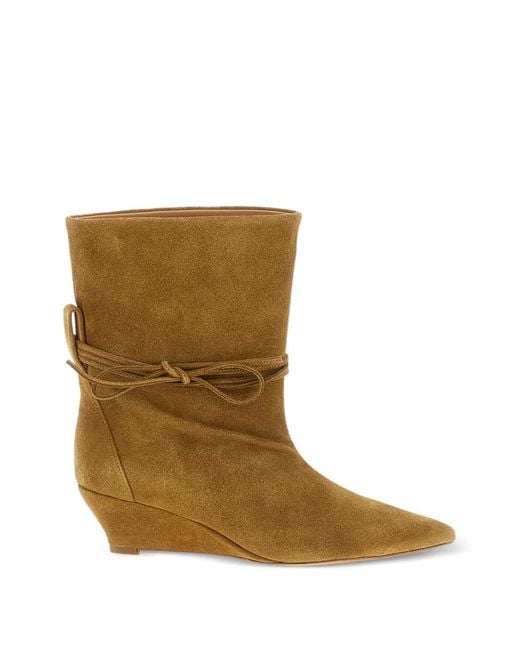 Odissi Brown Gemma Wedge Ankle Boots