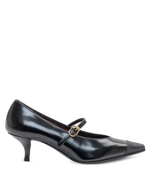 Roberto Festa Black Buckled Pumps