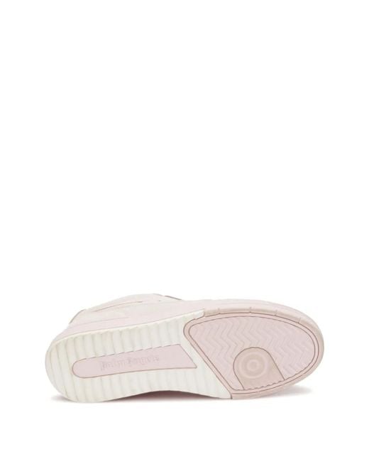 Palm Angels Pink Women Univ Origin Suede Sneakers