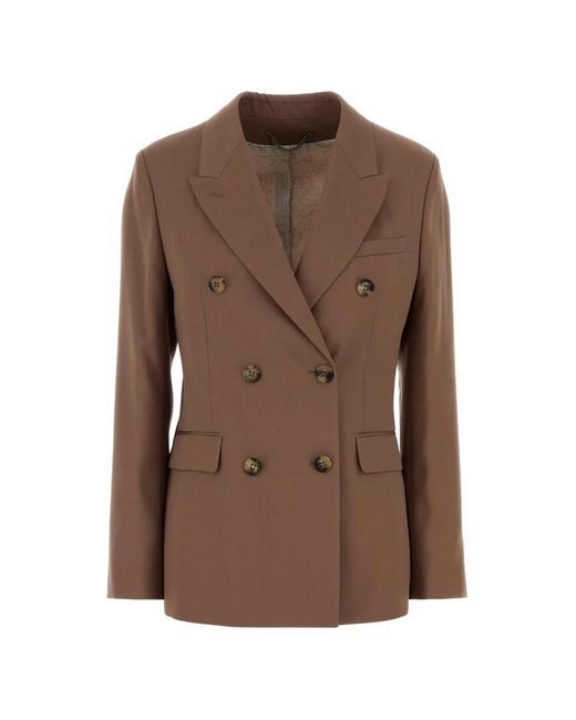 Golden Goose Deluxe Brand Brown Double-Breasted Blazer