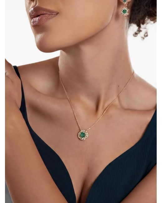 Suzanne Kalan White Emerald And Diamond Pendant Necklace